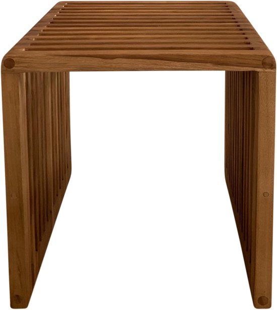 Table d'appoint AXI Liane en teck - Marron – Petite table de jardin en bois - 40 x 35 x 40 cm - 100 % teck – Pour le jardin, la terrasse et le balcon