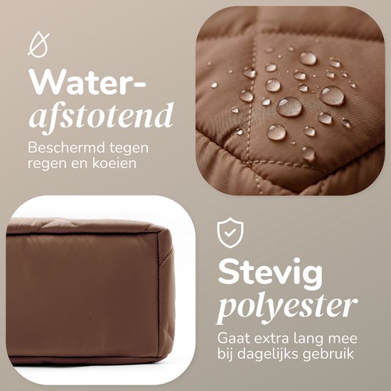 Sac à langer Mommsy – Sac à langer – Mom Bag – Compartiment isotherme – Tissu matelassé – Mommy Bag – Très spacieux – Hydrofuge – Organiseur – Léger – Marron
