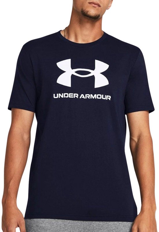 T-shirt de sport pour homme Under Armour UA SPORTSTYLE LOGO UPDATE SS-BLU - Academy - Blanc
