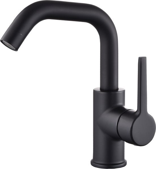 Inspire Cranes - Mélangeur lavabo - Mélangeur salle de bain - avec raccords - Noir