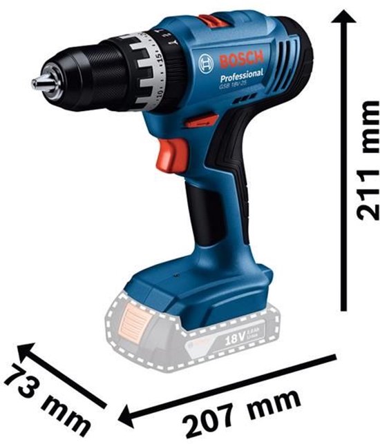 Kit de 2 outils 18 V GSB 18V-25 + GDR 18V-215 (2 x 4,0 Ah) - BOSCH Professional - 0615A5008D