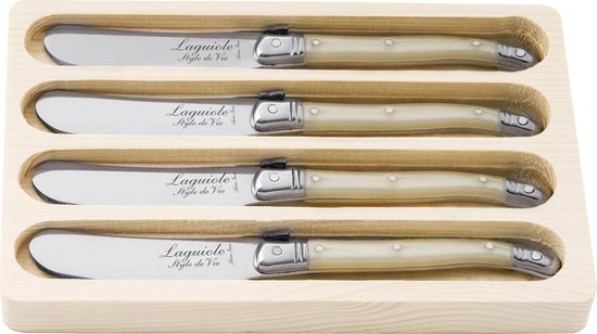 Couteaux à beurre Laguiole Style de Vie Premium Line - 4 pièces - Pearl