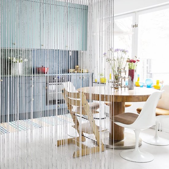 Moustiquaire Ridôme - Moustiquaire de porte - Élégante - Fil de suspension inclus - Moustiquaire en plastique - 100 x 200 cm - Blanche
