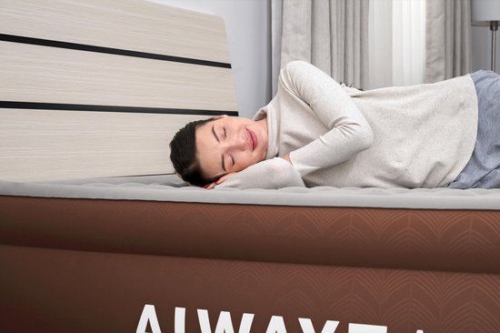 Matelas gonflable AlwayzAire Fortech Queen avec pompe double Comfort Choice+ intégrée, 2,03 m x 1,52 m x 51 cm