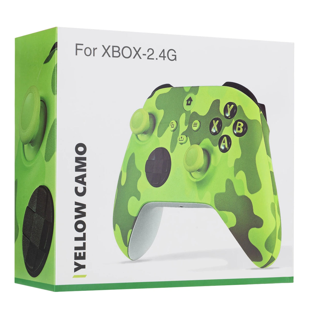 Manette de jeu sans fil Rexsun WR007 - Vert camouflage - 2,4 GHz, Xbox One/PC, fonction de vibration