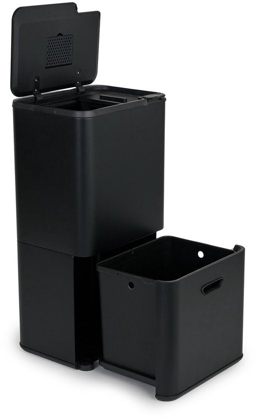 Poubelle Umuzi Cleaning - 70 litres - Noire - Tri sélectif - 41,5,5 x 31,4 x 77,8 cm