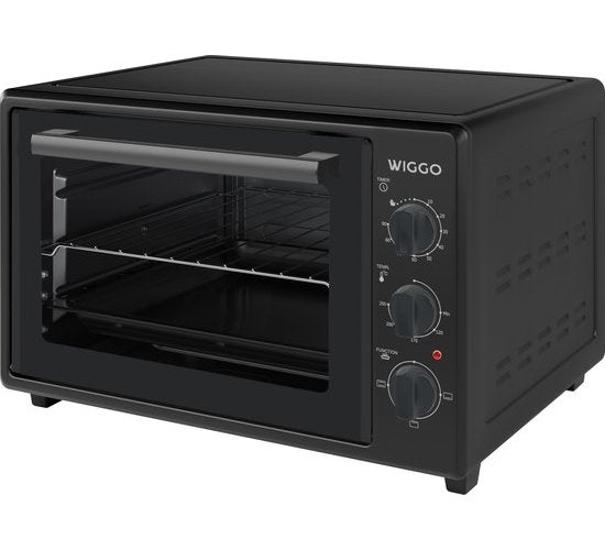 Wiggo WMO-E353(B) - Mini-four autonome - Électrique - 50 cm - 35 litres - 1 800 W - Garantie 5 ans - Noir