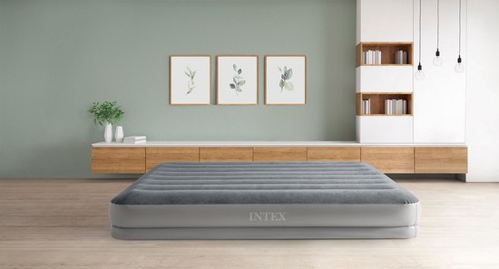 Matelas gonflable Intex Prestige Mid-Rise - Queen size - Pompe électrique intégrée - 203 x 152 x 30 cm - 2 personnes