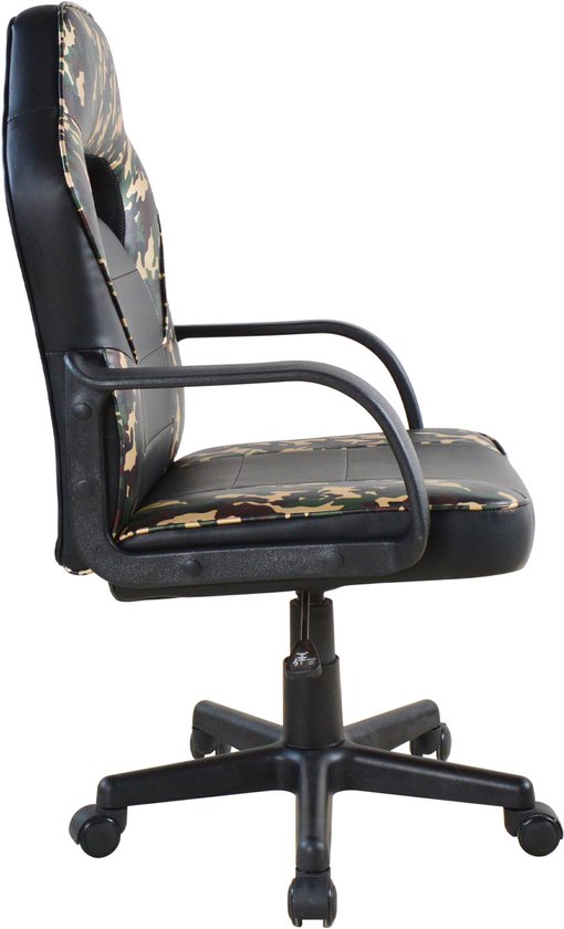 Chaise de jeu Thomas junior - chaise de bureau - réglable en hauteur - camouflage