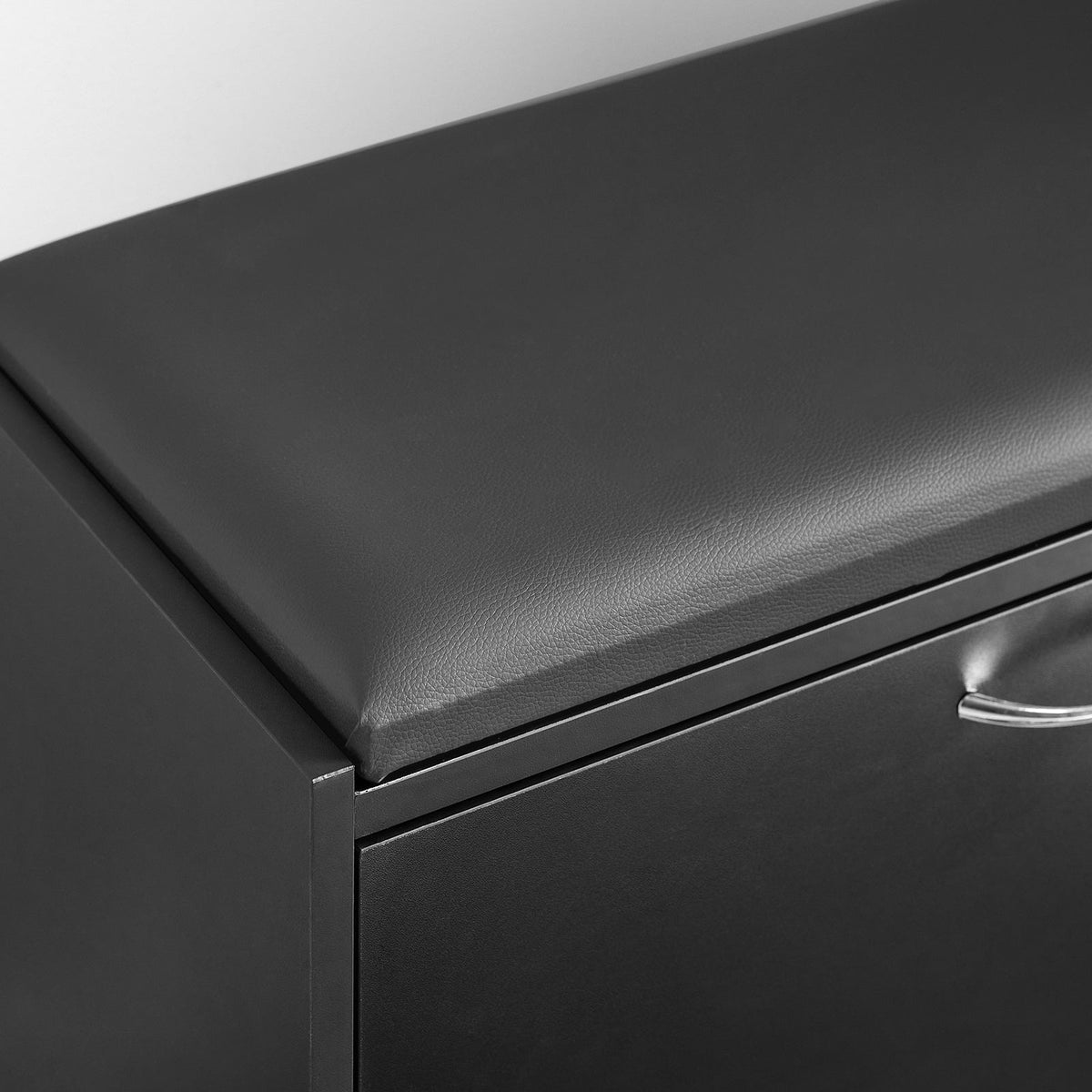 SoBuy FSR16-SCH Banc à chaussures avec siège - 1 abattant - 60 x 30 x 47 cm - Noir