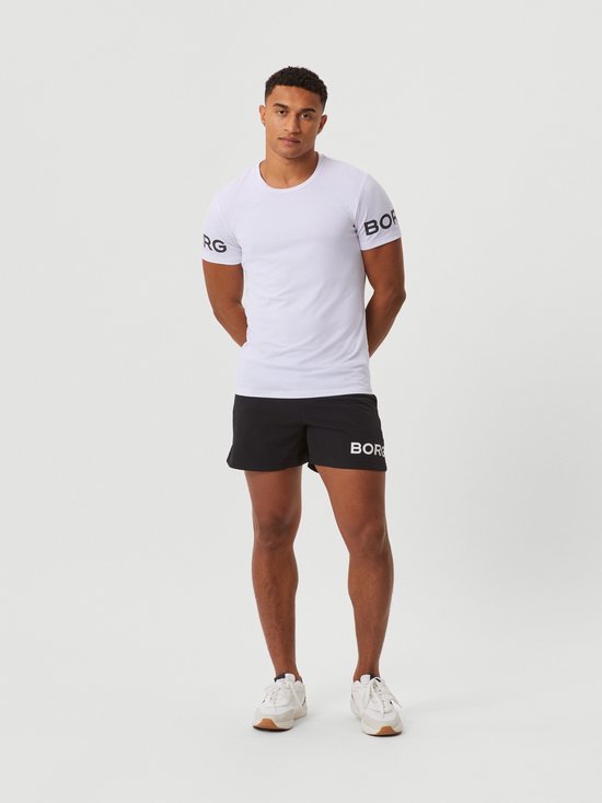 T-shirt de sport Björn Borg pour homme, manches courtes - Blanc - Polyester recyclé - Taille L