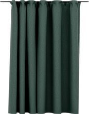 vidaXL - Rideau - aspect lin - occultant - avec crochets - 290 x 245 cm - vert