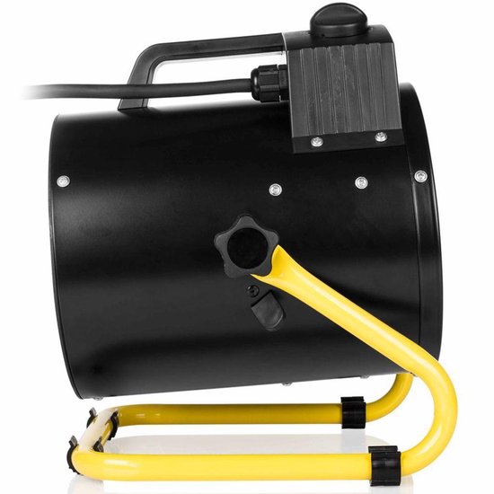 Radiateur industriel Tristar KA-5061 - 1 500 W - 3 000 W - 3 réglages - Thermostat réglable - Indice de protection IPX4 (résistant aux éclaboussures) - Noir/Jaune