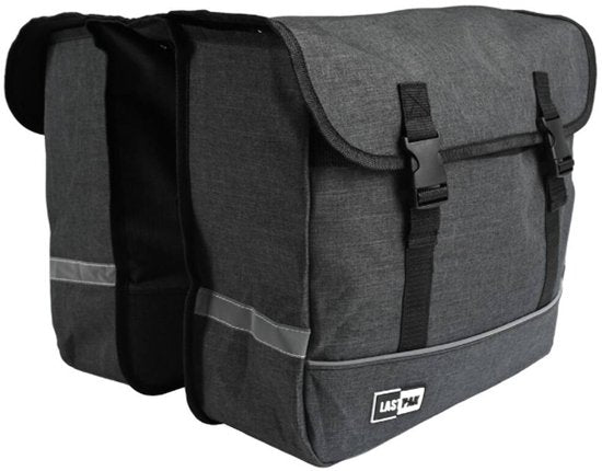 Sac à vélo Lastpak double - Toile - 35 litres - Gris