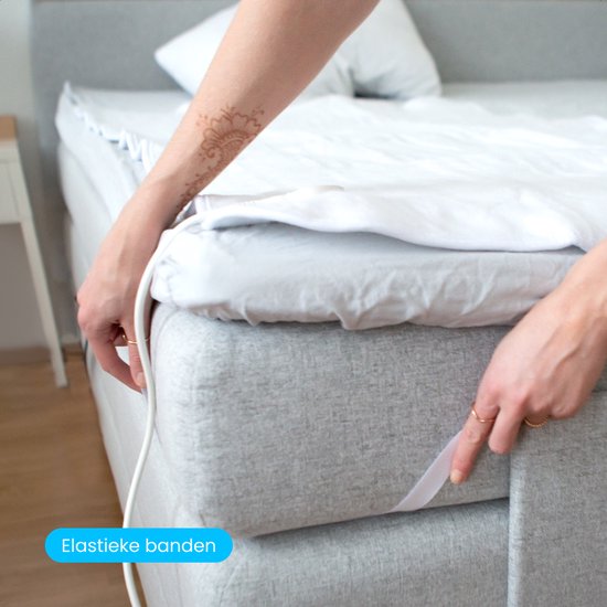 Couverture électrique Auronic XL - 190x160cm - 2 personnes - Couverture chauffante - 2 zones de chaleur - Blanc