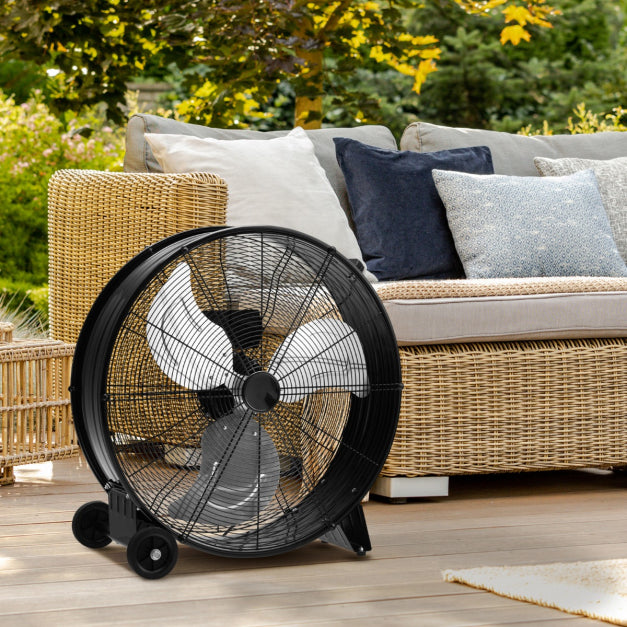 Ventilateur Coast Drum - 3 Vitesses - Cordon 180cm - 240V - 65 x 37 x 67 cm - Noir