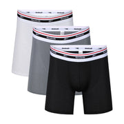Boxers Reebok MED FINLO pour homme – Lot de 3 – Noir/Blanc/Gris – Taille M