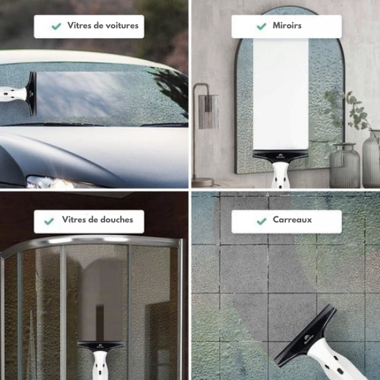 Nettoyeur de vitre électrique avec laveur intégré - Motionflow - Rechargeable