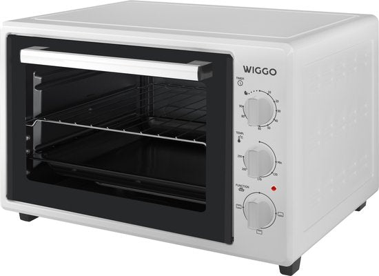 Wiggo WMO-E353(W) - Mini-four autonome - Électrique - 50 cm - 35 litres - 1 800 W - Garantie 5 ans - Blanc