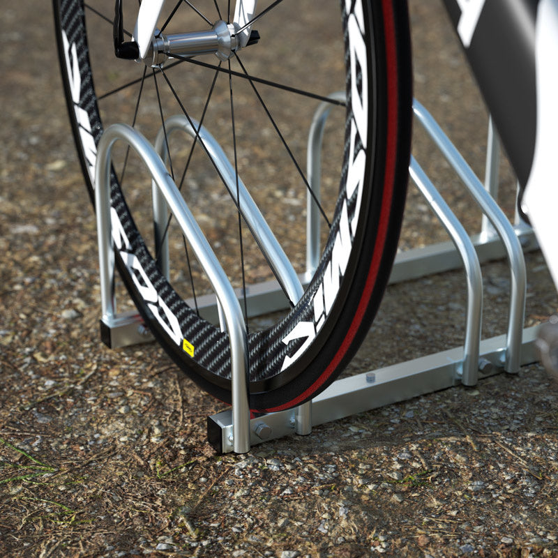 Monza Porte-vélos - Rangement des vélos - pour 6 vélos - 160x32x27 cm - Porte-vélos en métal