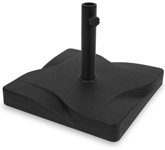 VONROC Parasol Base Square - 20kg - Béton et acier peint par poudrage - Convient aux mâts de diamètre 35/38mm - Pour parasol VONROC Recanati, Rapallo & Torbole