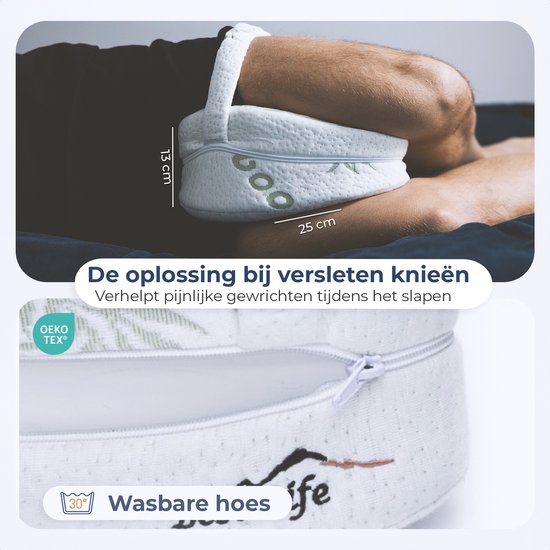 Best Life Coussin de genou pour les dormeurs latéraux - Coussin de jambe Orthopédique