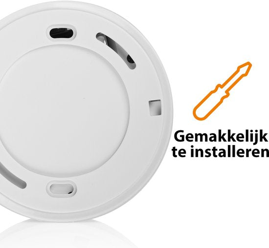 Smartwares 10.048.28 - Détecteur de fumée, lot de 2, 85 dB - Pile d'une durée d'un an, capteur d'une durée de 10 ans - Certifié TÜV - Détecteur d'incendie