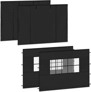 VONROC Jeu de parois latérales - Pour tente de réception Premium PT501XX - Imperméable - Protection UV 50+ - Noir