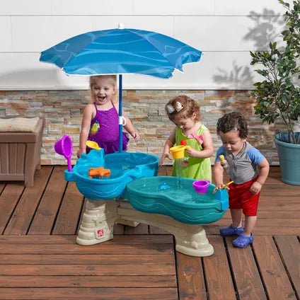 Table à eau Step2 Spill & Splash Seaway - 109,9 × 63,5 × 57,2 cm - Avec parasol