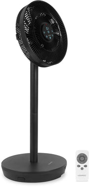 VONROC BREEZE Wireless Fan - Très silencieux (<44 dB) - 24 vitesses - léger et portable - 3 modes de ventilation : Naturel, Sommeil, Normal - Modulaire : ventilateur de table et ventilateur de sol - Ecran tactile de luxe - Télécommande incluse - Noir