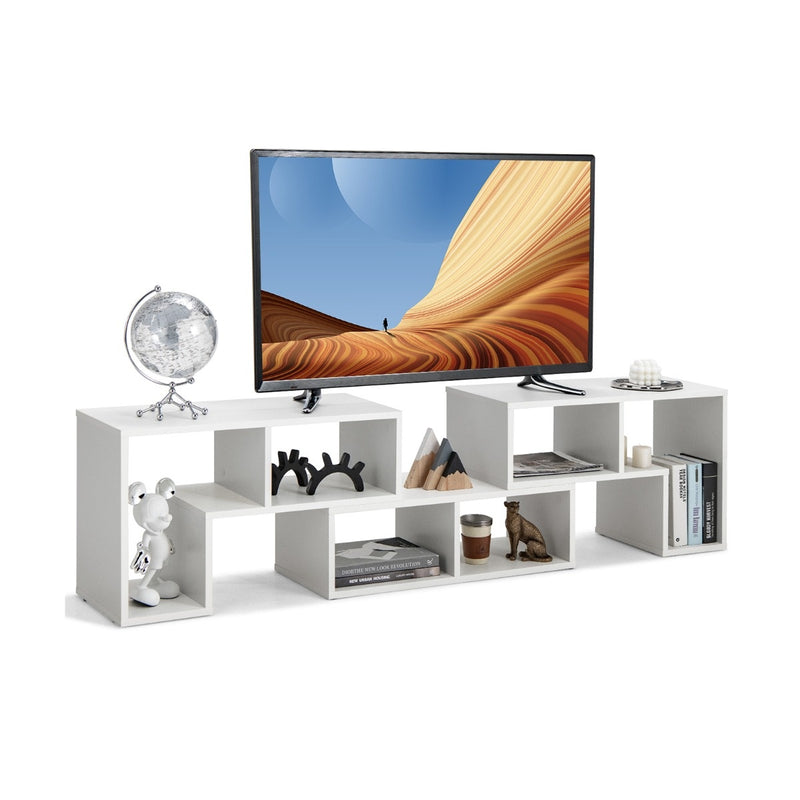 Coast meuble de télévision 3 pièces en bois pour téléviseurs jusqu'à 65" table de télévision librement combinable blanc
