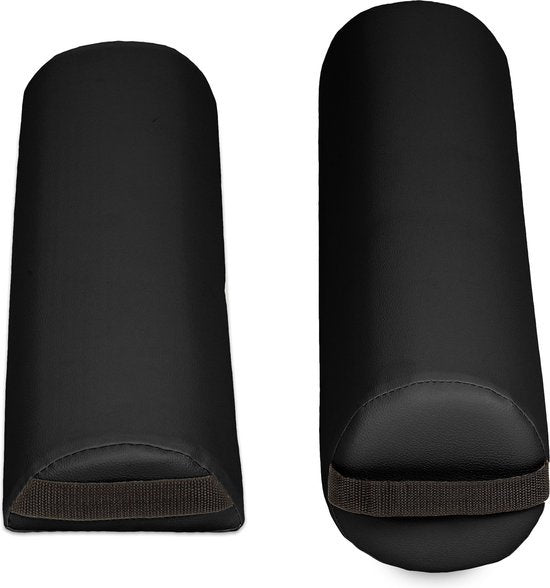 tectake - coussins de massage - set de rouleaux de support - couleur noir - 404370