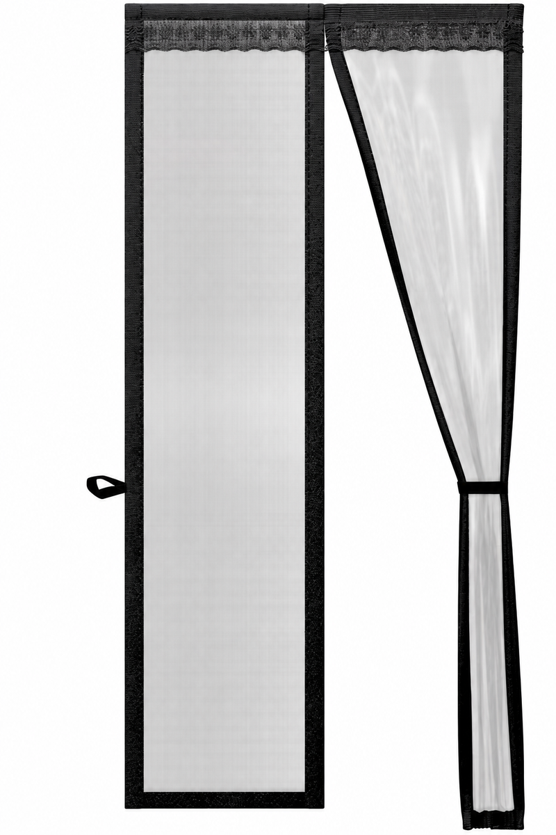 O'DADDY® Moustiquaire de porte Deluxe FIBER - Moustiquaire magnétique - Pour les portes neuves et standard - Installation facile - Moustiquaire noire - 100 x 220 cm