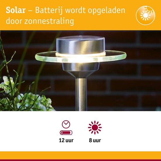 Spots de jardin solaires à LED Ufo IP44 3000K en acier inoxydable, lumière vive