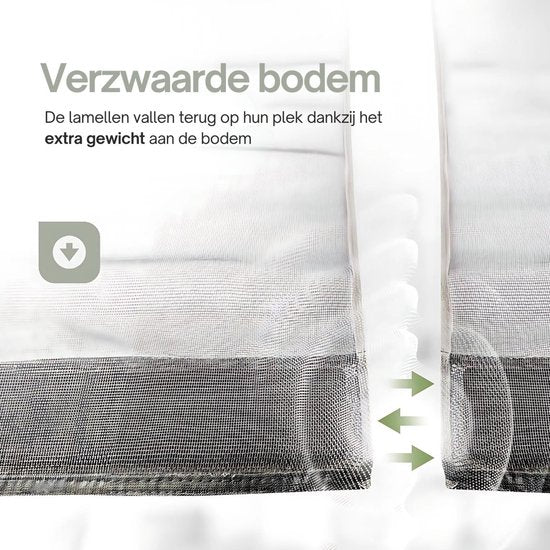 O'DADDY® Fly Curtain Slat Screen - 118x260 cm - Rideau de porte - Porte - Design ajustable - Fibre de verre - Moustiquaire de porte noire