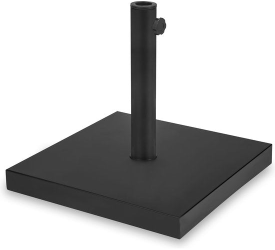 VONROC socle de parasol Rosolina - Socle de parasol en métal avec remplissage en béton - 45x45cm - 26 kg - Pour parasols à manche
