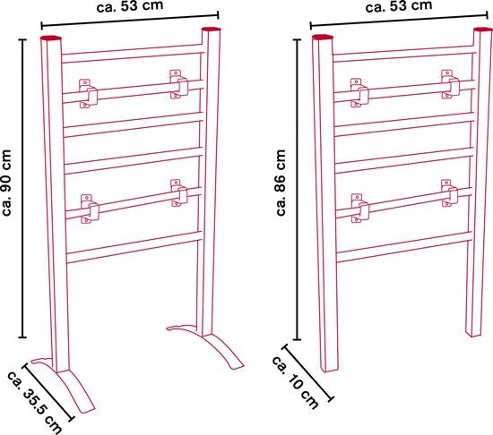 Porte-serviettes Dirt Devil - Radiateur électrique pour serviettes - 90x53cm - Aluminium