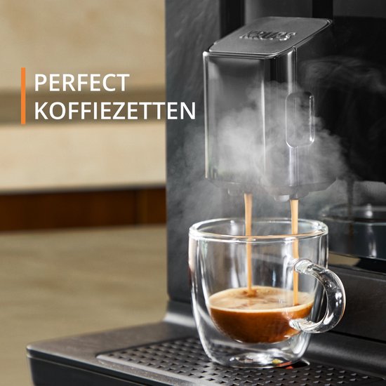Krups Evidence EA8968 - Machine à expresso entièrement automatique - Cappuccino et latte macchiato d'une simple pression - 5 recettes de café - Noir