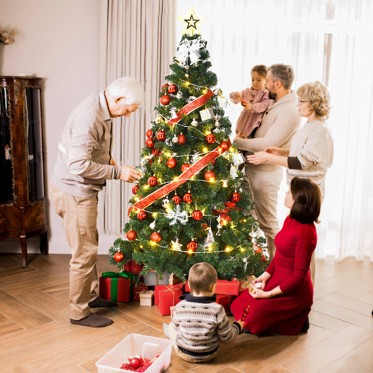 Sapin de Noël côtier 180cm - 650 Branches - Sans éclairage