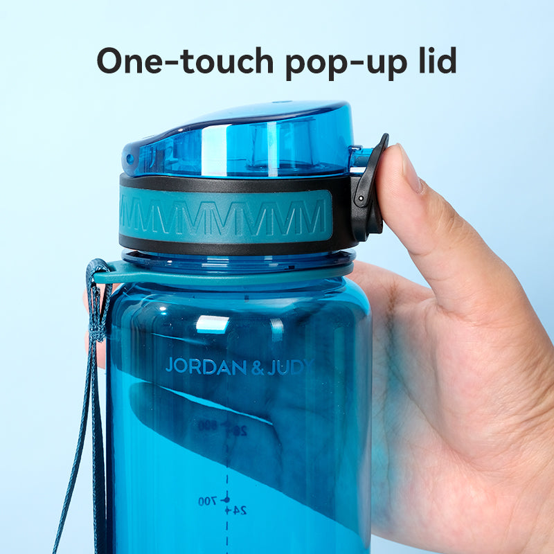 Gourde de sport Jordan & Judy Tritan avec poignée, Pure Blue, 1 000 ml