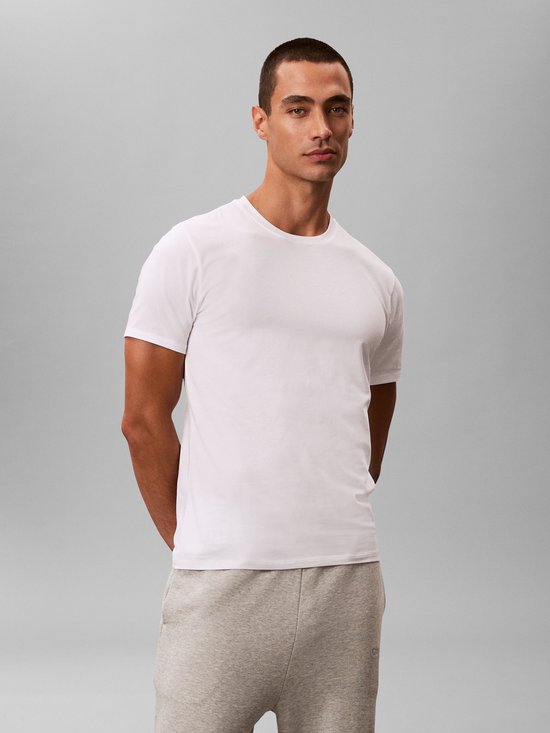 T-shirts Calvin Klein pour homme, col rond, lot de 3, blancs