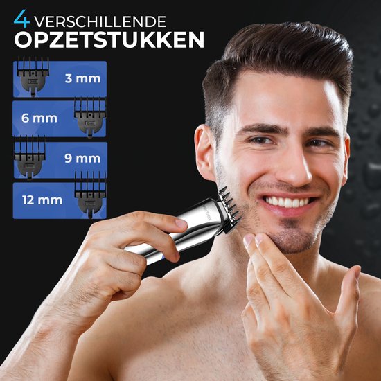 Vertrex 6 in 1 Beard Trimmer Pro+ Bodygroomer Men - Nose trimmer - Clippers - Shaver - Trimmer Beard and Body