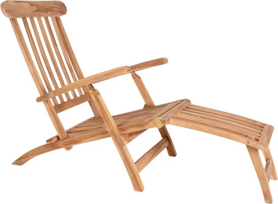 Chaise longue House Nordic Arrecife en teck, réglable
