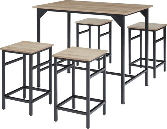 tectake - set de table bistro / set de table de bar Edinburgh industrial light - 404307