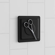LOBUX® - Support magnétique autocollant pour l'organisation dans la salle de bain, miroir, douche, mur [silicone soft touch] - Organiseur de salle de bain avec aimant néodyme extra fort pour le rangement dans la salle de bain (noir)