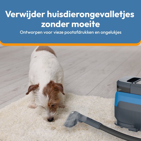 Nettoyeur de tapis BOLLIT 5-en-1 PRO 1650 W - Nettoyeur à vapeur et détachant - Vapeur à 100 °C - Nettoyeur de canapés - Nettoyeur de meubles - Nettoyeur à vapeur portable - Nettoyeur de matelas - Nettoyeur de fauteuils - Nettoyeur pour voiture, canapé, s