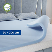 CozySense® Basic Topper 90x200 - Surmatelas - Topdekmatras - Mousse à mémoire de forme au gel - CertiPUR® - Fermeté moyenne - 6 cm