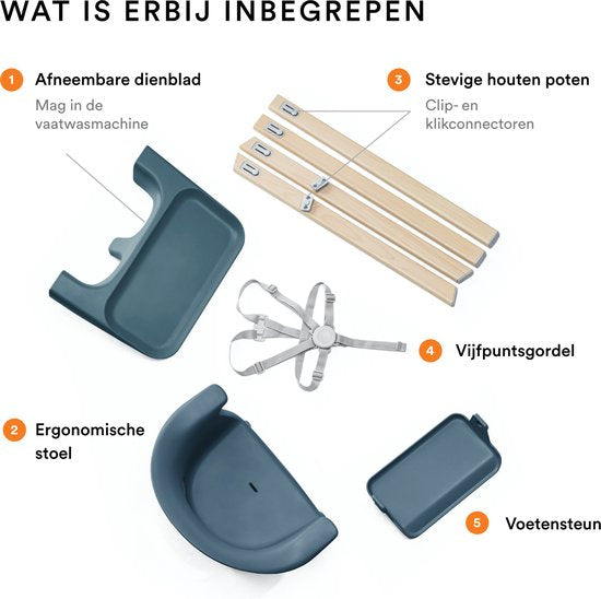 Chaise haute Stokke® Clikk™ Fjord Blue