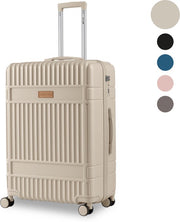 SKYCASES Bagage à main – Classic Heritage – Valise à roulettes légère – Durable – 36 L – Serrure TSA – 55 x 39 x 20 cm – Valise à roulettes pour bagage à main – Roulettes Spinner – Beige
