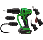 Kit multi-outils Hammersmith - 18 V - outil multifonction sans fil à rotation et oscillation - perçage, découpe, sciage, rabotage et ponçage - vaste gamme d'accessoires et mallette de rangement
